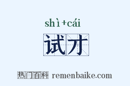 试才是什么意思的图片
